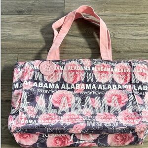 Robin Ruth Pink and Navy Floral Alabama Tote